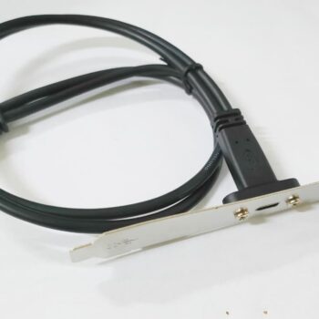 USB 3.1 to Type-C Female Extension Cable – PCI Bracket Mount, 0.5m
