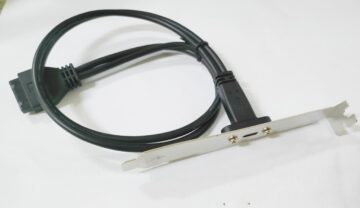 USB 3.1 to Type-C Female Extension Cable – PCI Bracket Mount, 0.5m