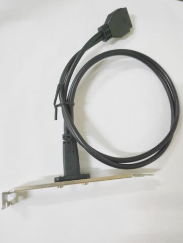 USB 3.1 to Type-C Female Extension Cable – PCI Bracket Mount, 0.5m - Image 2