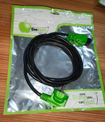 OneApple Power Cable (Flower Type) – 2-Pin, 250V/16A (1.8m) - Image 3